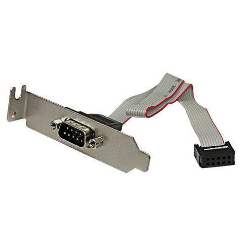 StarTech.com 9 Pin Serial Male to 10 Pin Motherboard Header LP Slot Plate StarTech.com 9 Pin Serial Male to 10 Pin Motherboard Header LP Slot Plate